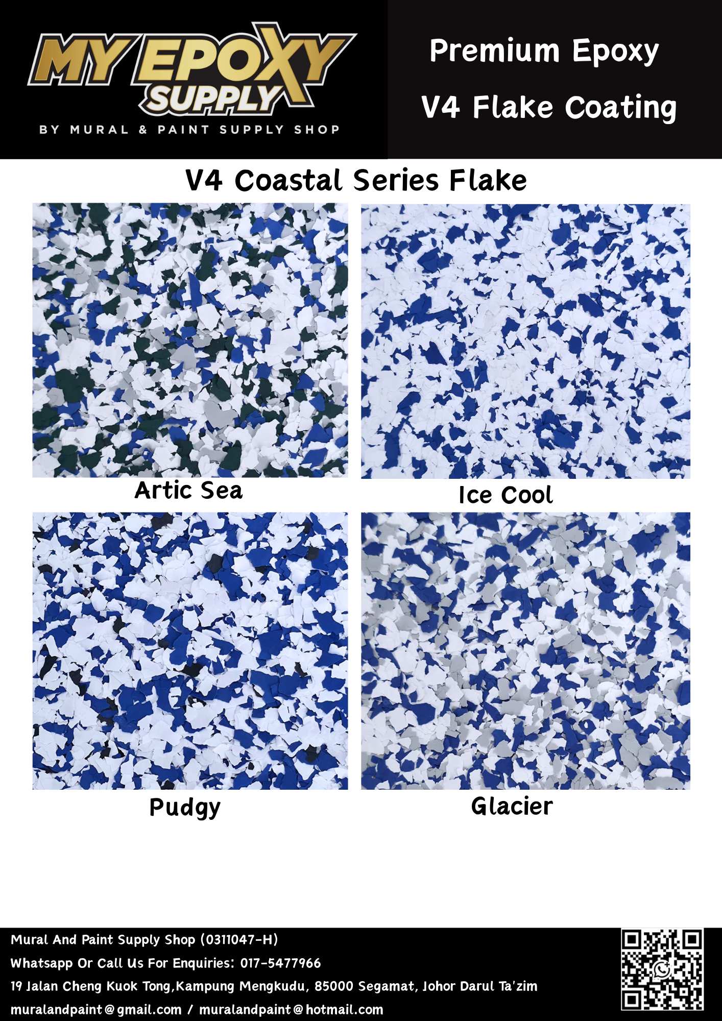 V4 Epoxy Flake DIY Sets – 3–5mm Terrazzo-Look Vinyl Flake
