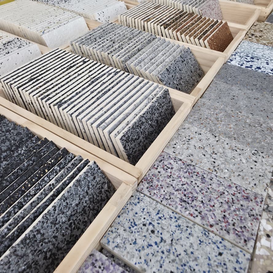 Mural And Paint Flake Coating Mini Sample Board V1–V4, Customizable Colors (Price per Piece)